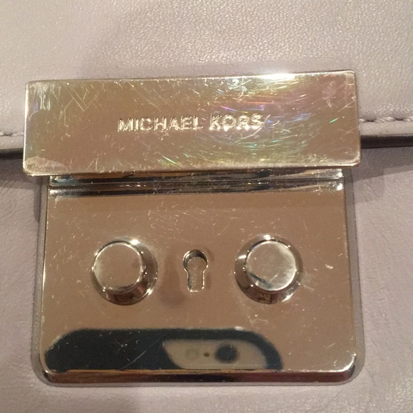 Michael Kors -Sloan Leather Purple Latch Crossbody - Picture 2 of 5